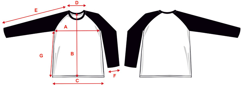 Esquema camiseta tacto algodón Bicolor manga larga Esquema camiseta tacto algodón Bicolor manga larga
