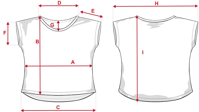 Esquema camiseta de niña para sublimación de 140g Esquema camiseta de niña para sublimación de 140g