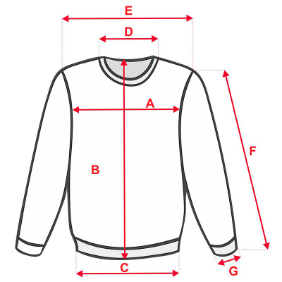 Esquema sudadera económica de adulto con cuello redondo Esquema sudadera económica de adulto con cuello redondo