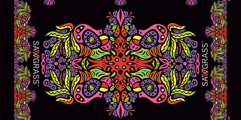 Imagen con colores fluorescentes