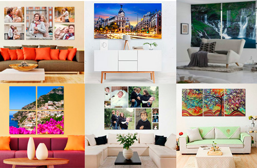 Decoracion-De-Salon-Con-Paneles-Fotograficos