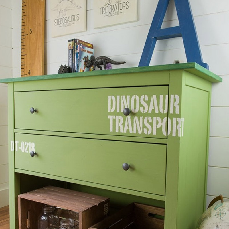 - mueble pintado vinilo dino - Manualidades para hacer personalización en casa