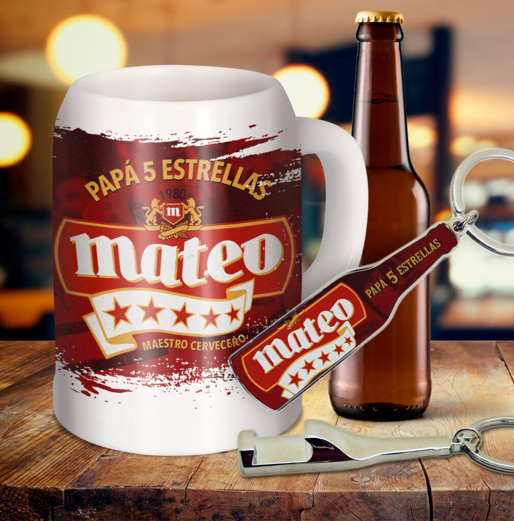 jarra y llavero ideas de personalización dia del padre