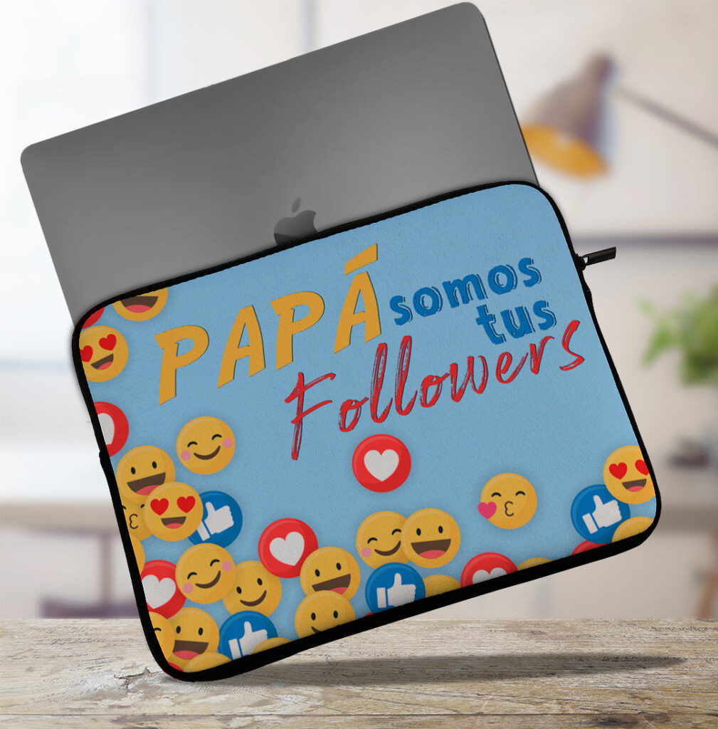 idea funda portátil personalizada para padres