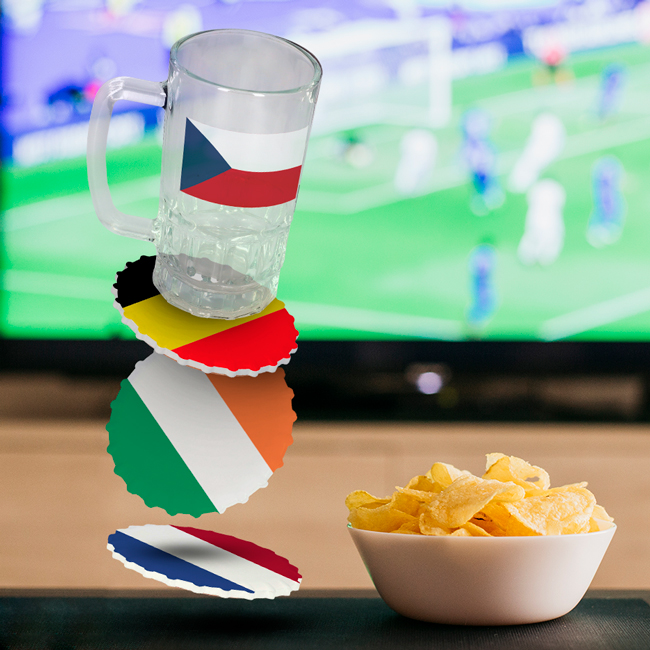 Jarras y posavasos personalizados Eurocopa