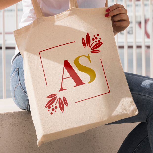 bolsa personalizada con iniciales