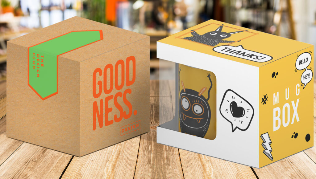 Comprar cajas para tazas personalizadas. Cajas de cartón para envío y cajas personalizables para regalo