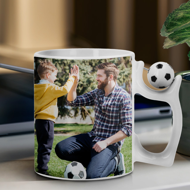 fête des peres - sublimation football mug 1 - Idées des cadeaux personnalisés pour la Fête des Pères
