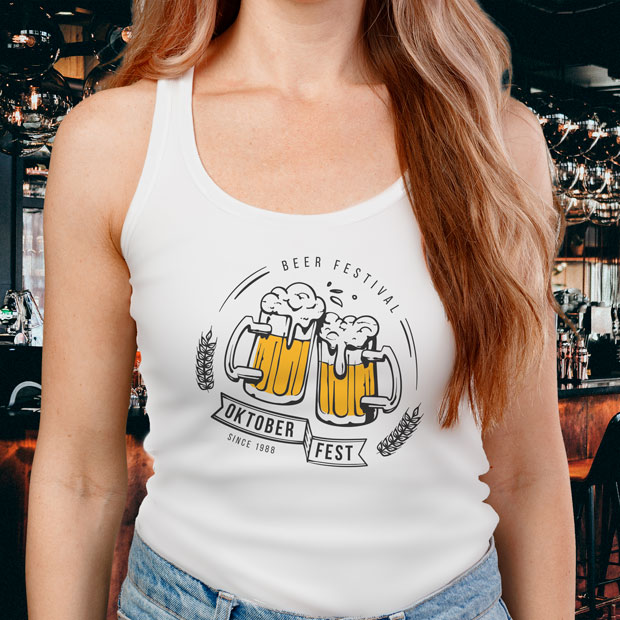 Oktoberfest - camisetas tirantes mujer tacto algodon 190g sublimables ejemplo - 🍻 El Oktoberfest: Personalización en la Fiesta de la Cerveza