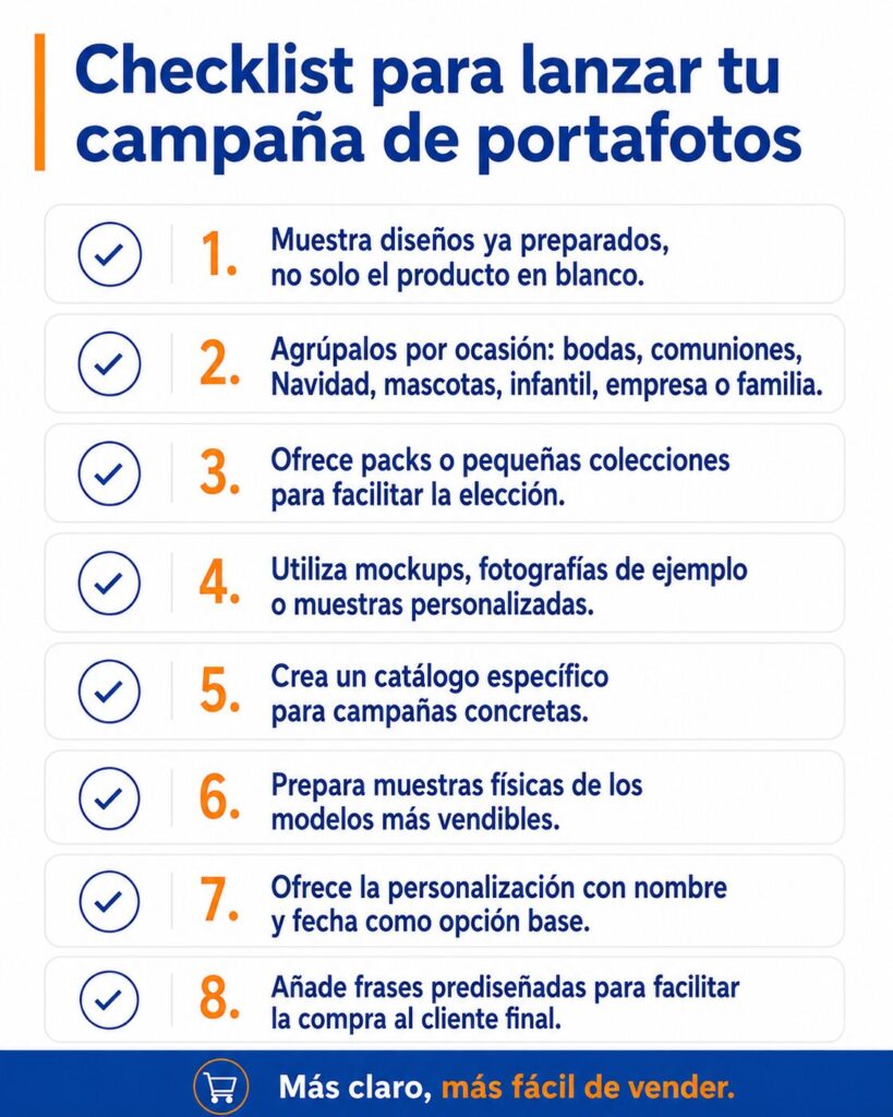 🖼️ Portafotos personalizados: el producto que tu negocio necesita 6 Checklist Portafotos Personalizados Blog Brildor