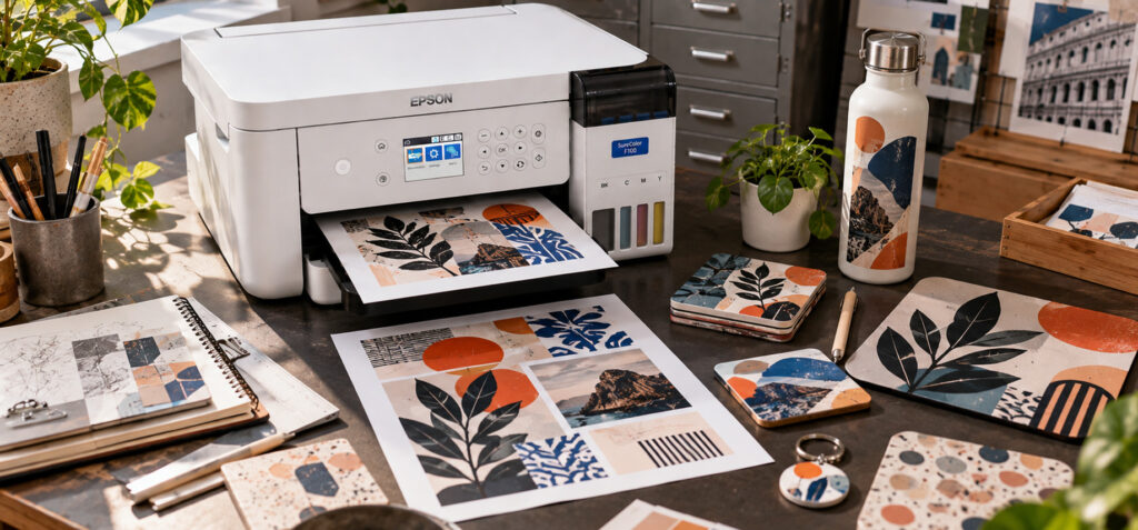 ¿Qué impresora de sublimación Epson elegir? SC-F100, SC-F300 o SC-F500 2 Imagen Simple Idea F100 Blog Brildor