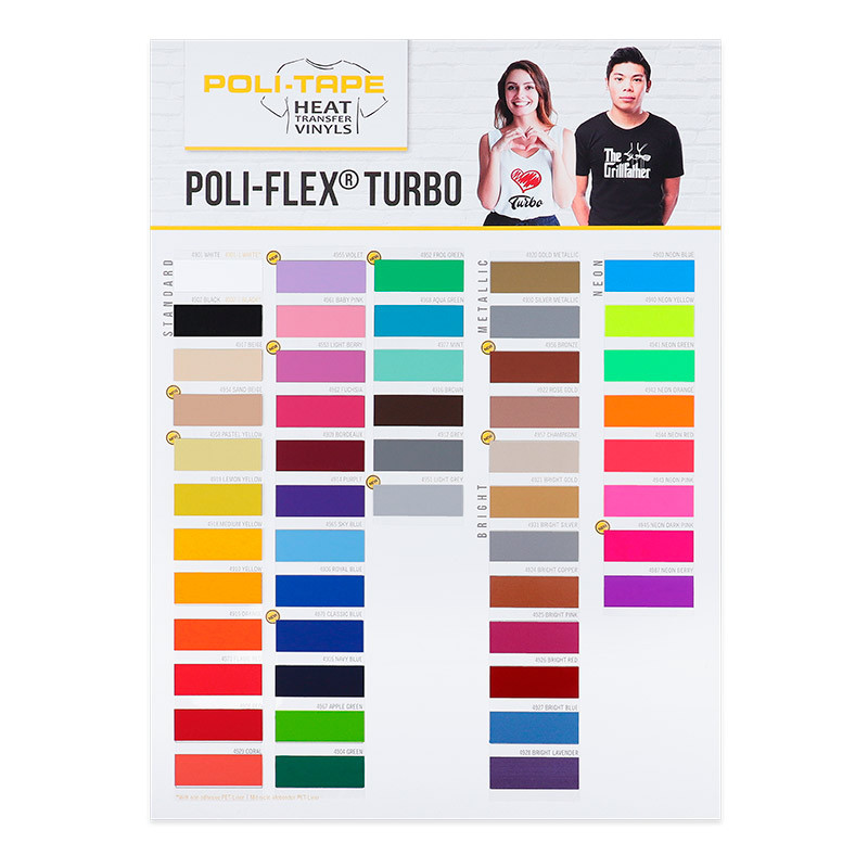 Carta De Colores Para Vinilos Poli Flex® Turbo De Poli Tape • Brildor