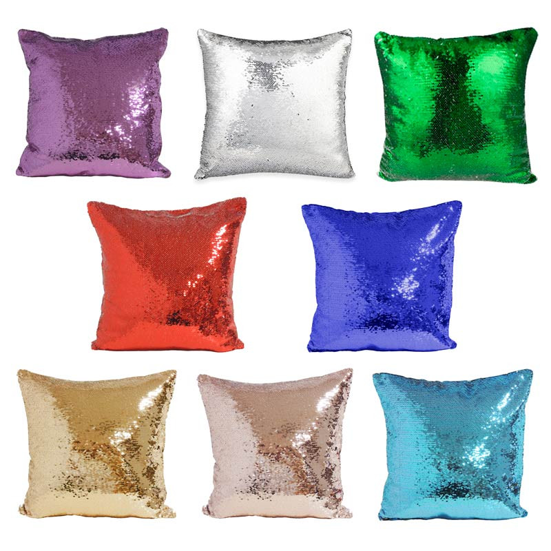 Funda de cojín con lentejuelas reversibles para sublimación Fundas cuadradas para cojines con lentejuela reversible