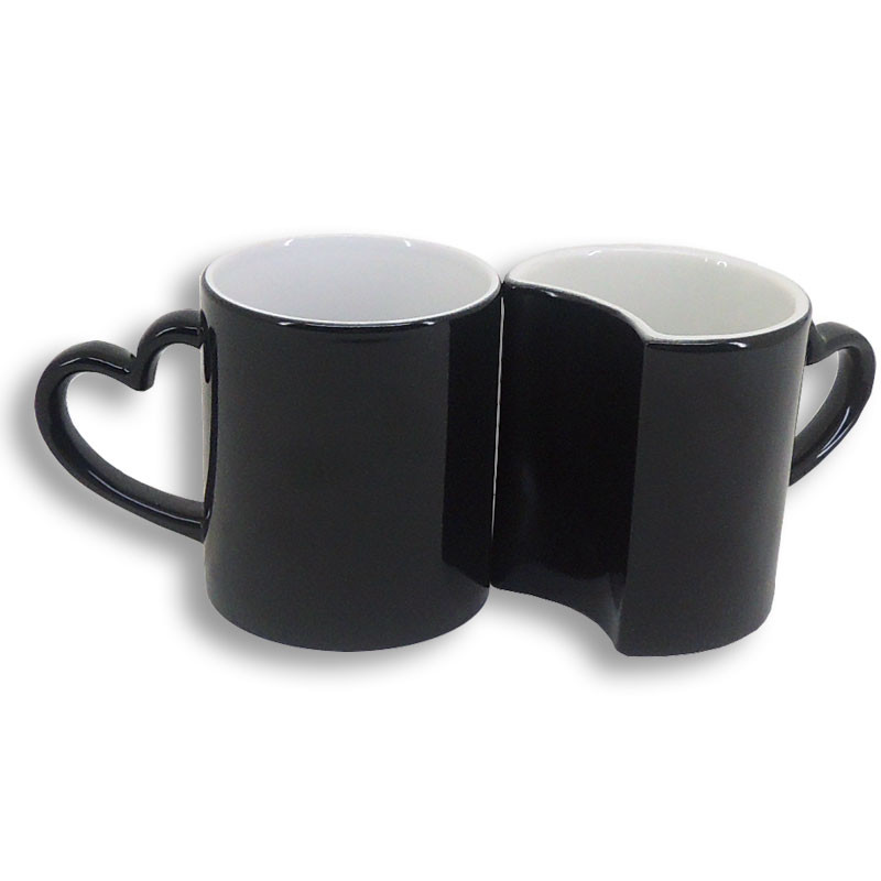 Set De 2 Tazas Magicas Negras Con Asa Corazon Para Sublimar Brildor Normalmente se usan tazas de sublimación blancas porque en ellas resaltan. set de 2 tazas magicas negras con asa corazon