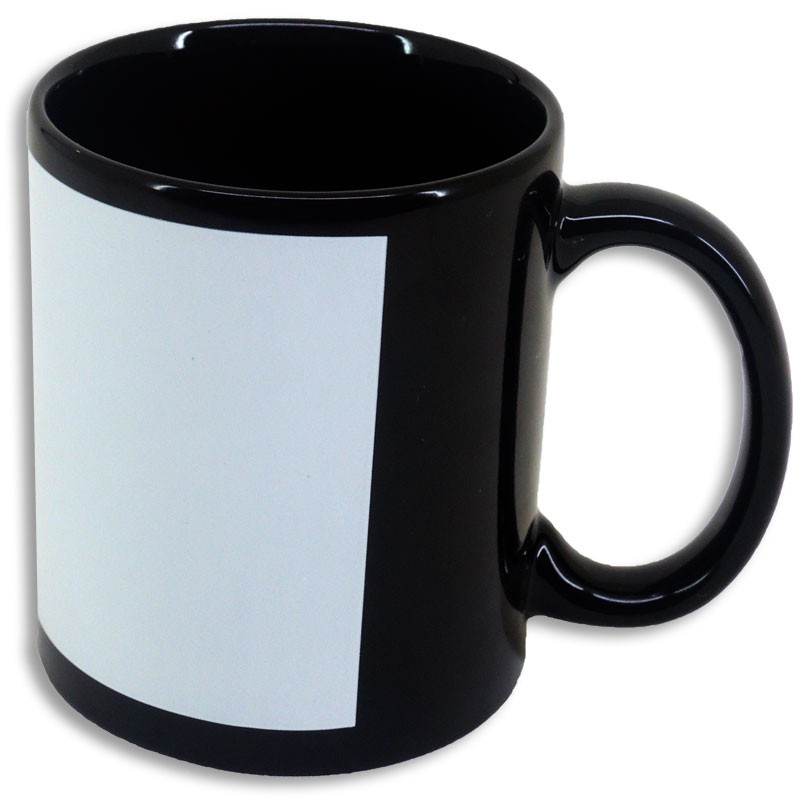 Taza Negra Para Sublimacion Con Espacio Blanco Brildor Líderes en producción y ventas. taza negra para sublimacion con espacio blanco