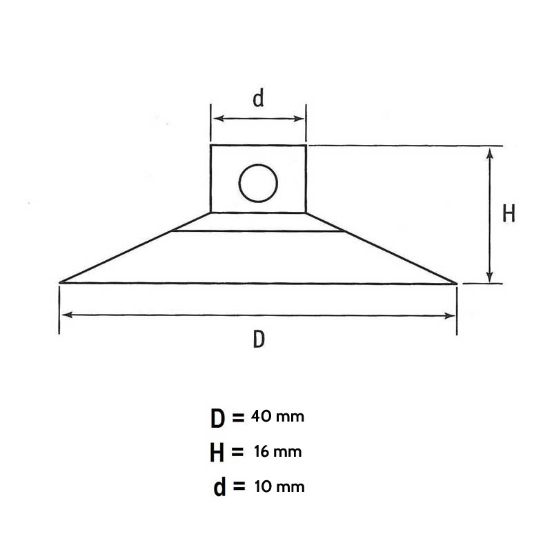 20 mm corte plano ventosas 50 unidades 50er//20 Pack ventosa para cadena de luces