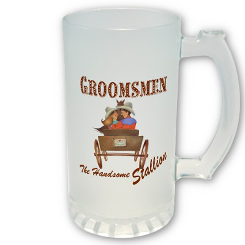 Sublimation Beer Stein Frosted Glass Pack of 2 units • Brildor