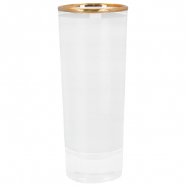 Disminución Juventud Abundantemente Vaso de chupito para sublimación de cristal con filo dorado | BRILDOR ® Disminución Juventud Abundantemente Vaso de chupito para sublimación de cristal con filo dorado | BRILDOR ®