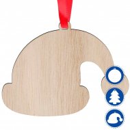 Ornements suspendus de Noël en bois naturel sublimable
