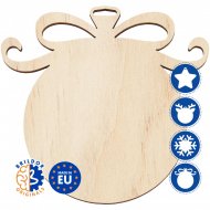 Sublimable Natural Wood Christmas Hanging Ornaments - Classic