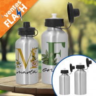 Gourdes en aluminium avec bouchon capuchon sublimables