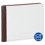 Sublimatable Double-sided Men's Brown Leatherette Wallet 10x12