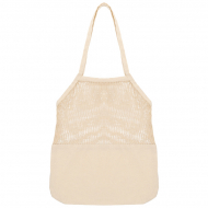 Bolsa de algodón asas largas con redecilla