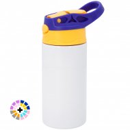 Sublimation Kids Water Bottles - Coloured Lids - 360ml