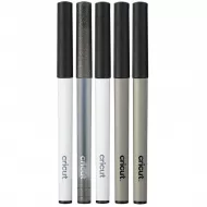 Set de 5 bolígrafos y rotuladores negros Cricut