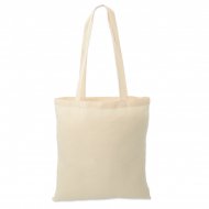 Sac coton naturel 140g poignées long - Pack 5 unités