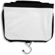 Bolsa de aseo con percha - Detalle frontal en blanco