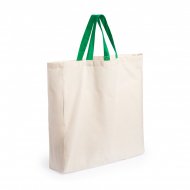 Bolsa de compra de algodón orgánico con fuelle