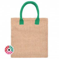 Bolsa de yute con asas de algodón 