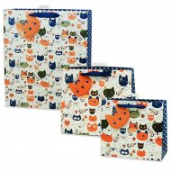 Bolsas de regalo diseño gatos - Pack de 5 uds