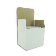 Boîte auto-montable pour mugs - Lot de 50 unités - Blanc