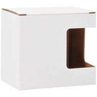 Boîte blanche pour mugs avec fenêtre