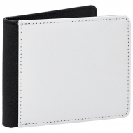 Portefeuille porte-monnaie homme simili cuir noir 10x12 sublimable
