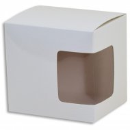 Caja de cartón con ventana sublimable para tazas