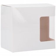 Boîte sublimable avec fenêtre en plastique pour mug - Lot de 10 unités