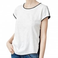 Camiseta de mujer sublimable 130g espalda negra