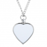 Sublimation Heart Ashes Holder Memorial Necklace