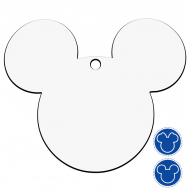 Colgantes decorativos madera DM3 sublimable - Mickey y Minnie