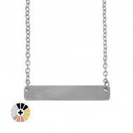 Rectangular Plate Necklaces for Engraving