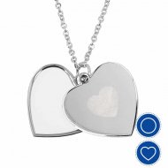 Colliers pendentifs sublimables avec cœur gravé