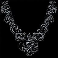 Diseño pedrería collar remolinos