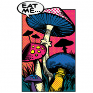 Diseño Transfer Mushrooms comic