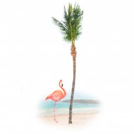 Diseño Transfer Flamenco y palmera - Pack 3 uds