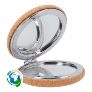 Double-Sided Compact Mirror with natural cork cover
