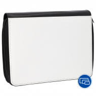 Trousse scolaire sublimable en similicuir noir