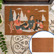 Felpudo de coco de 60x40cm para estampar - Ejemplo de personalización por serigrafía